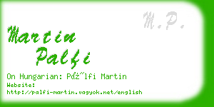 martin palfi business card